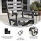Flash Furniture Tolleson Adirondack Dining Chair w/Fold Out Cup Holder, Weather Resistant Recycled HDPE in Gray LE-HMP-2037-10-GRY-GG - alternate 5